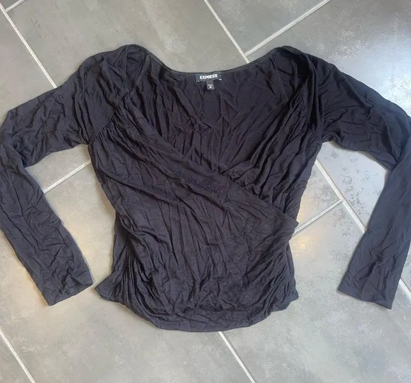 Express Black Cross Front Top - Image 2