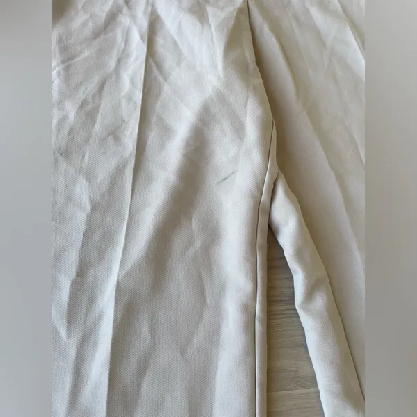 Abercrombie & Fitch Cream Wide-Leg Trousers - Image 6