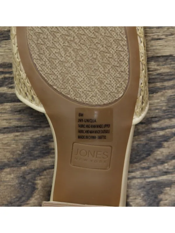 NWT Jones New York Heel Square Toe Horsebit Hardware Mesh Sandals Tan Brown 6M - Image 15