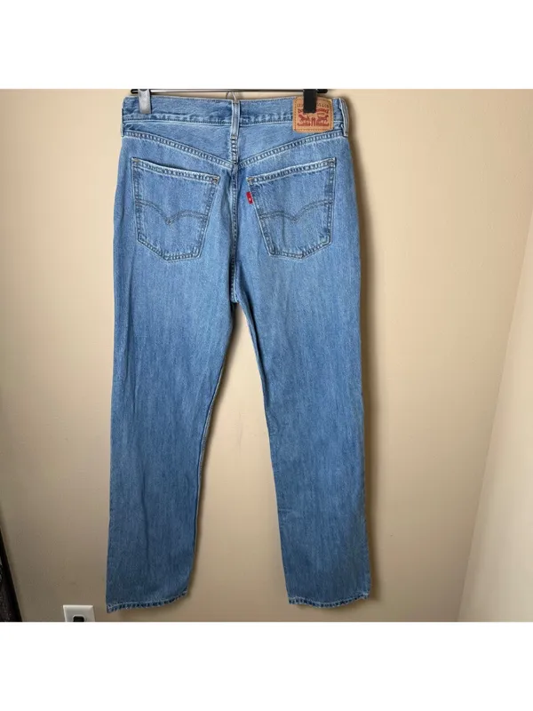 Levis Low Pro Straight Jeans Womens 28 Blue Denim Pants Go Ahead Light Wash - Image 2