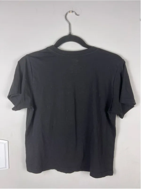 Dickies Classic Logo Graphic T-Shirt Black Medium Cropped Workwear Streetwear - Image 5