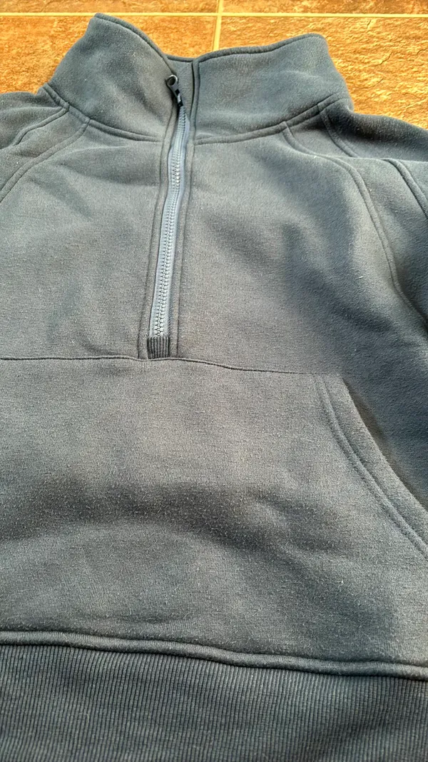 Blue Half Zip Sweatshirt Size M - Image 2