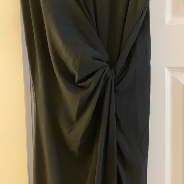High Low Side Knot Midi Dress, Black, Size XS, NWT - Image 3