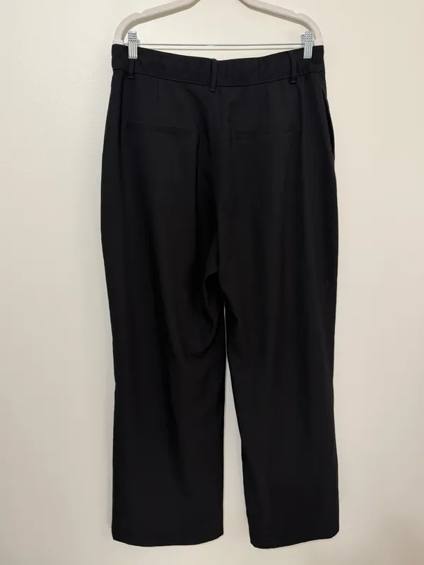 Abercrombie & Fitch Sloane Tailored Wide Leg Pants Size Large black - Image 5
