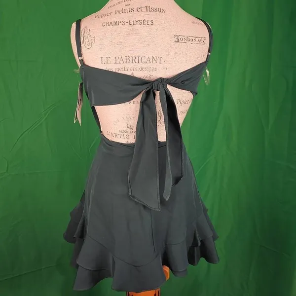 NWT Dear Moon Womens Hunter‎ Green Mini Dress 5 - Image 2