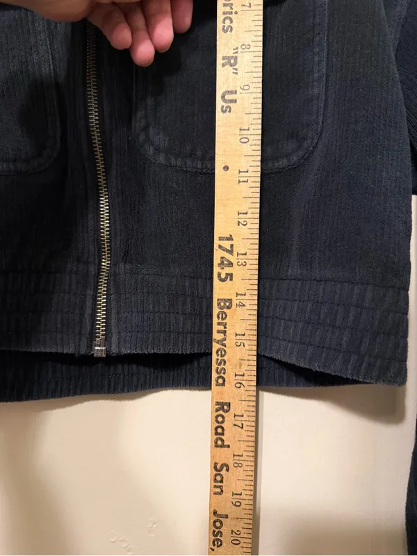 aerie Cropped Corduroy Utility Jacket - black XS - Image 3