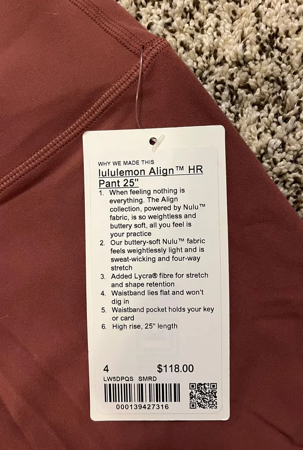 Lululemon Lunar New Year Align Leggings 25” GOLD SYMBOL - Image 3