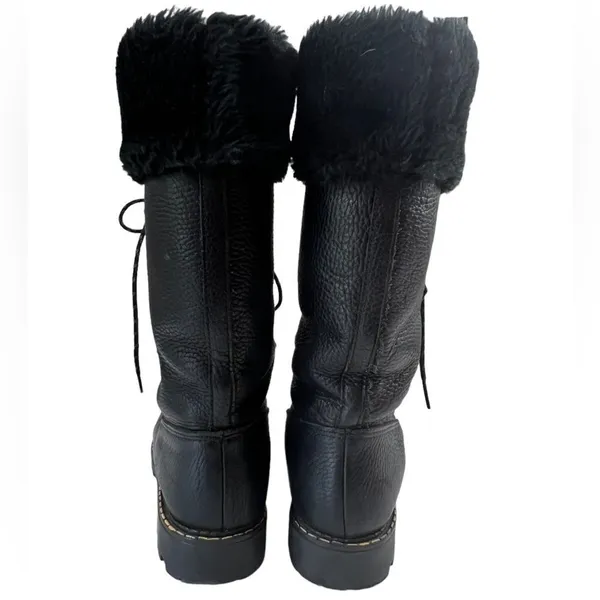 Vintage Sorel Made in Canada Leather Faux Fur Boots - Image 12