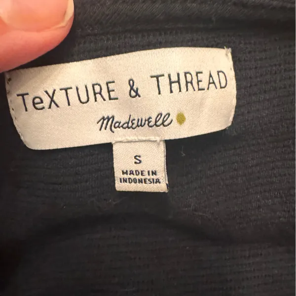 Madewell‎ Black V-Neck Sweater with Tie-Front - Image 5