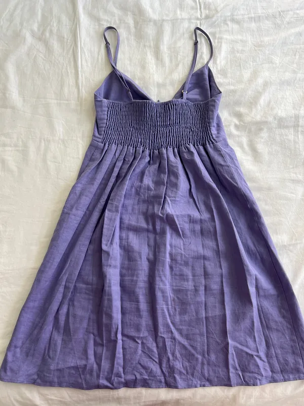 Show Me Your Mumu Mini Dress Purple Tank Top with Front Cinches - Image 4