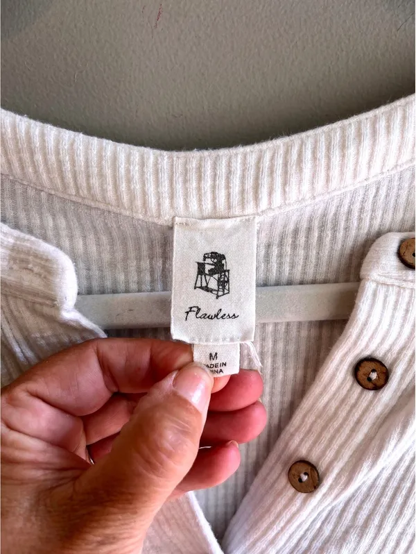 Flawless White Summer Dress Pockets Flowy M - Image 7