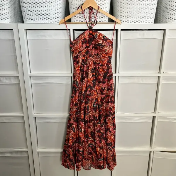 Revolve House of Harlow 1960 Paisley Floral Halter Maxi Dress - Image 3