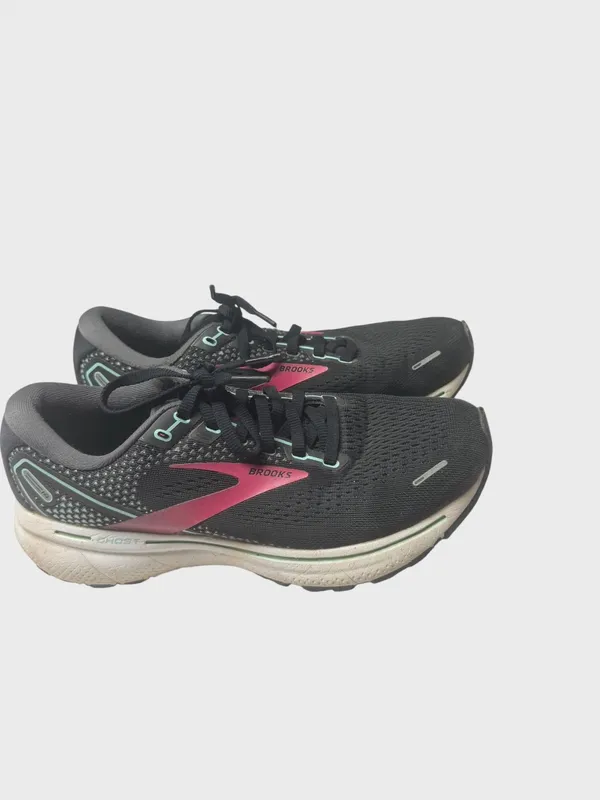 Brooks Women's Black Running Sneakers with Pink and Teal Accents - Image 2
