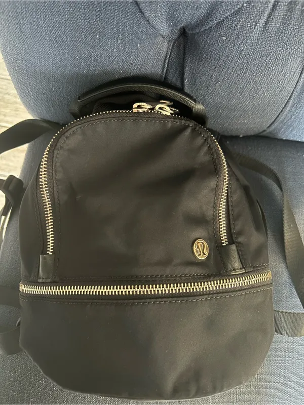 Lululemon City Adventurer Backpack Micro 3L in Black with Gold hardware. - Image 6