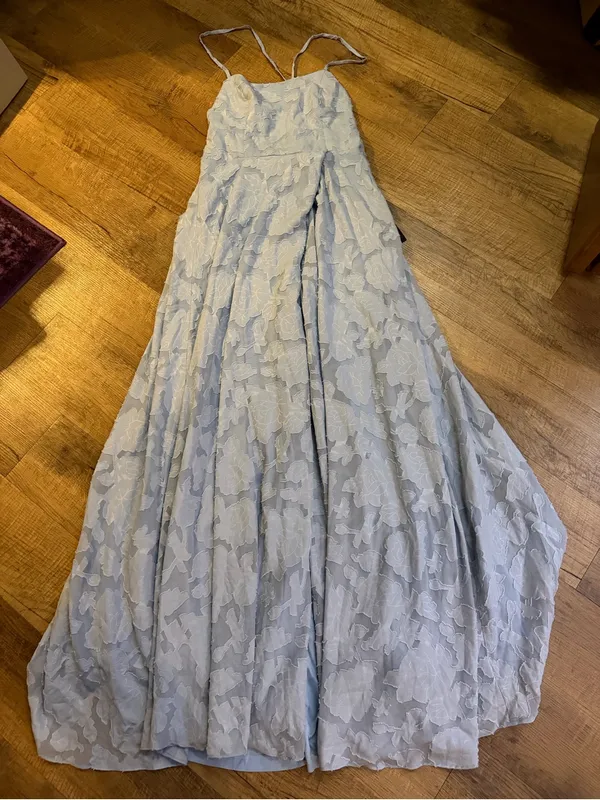 Lulu's Let There Be Romance Slate Blue Burnout Floral Maxi Dress - Image 5