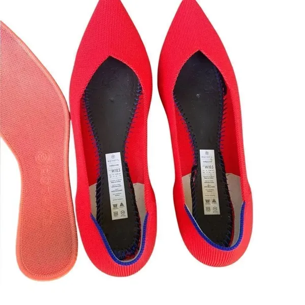 Rothy's Limited Edition The Point Flats in flame retired 10.5 - Image 7