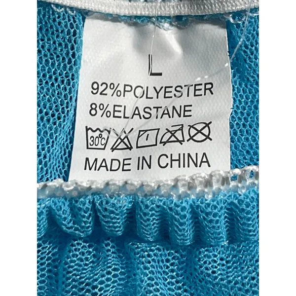 Women's Blue Sequin Shell Mermaid Sparkly High Rise Mini Casual Skirt Size L - Image 5
