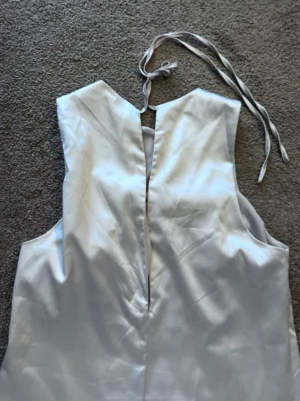 ZARA White Satin Dress - Image 6