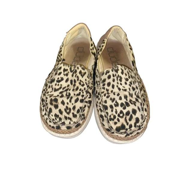 Hey dudes Lena leopard angora loafers size 9 - Image 3