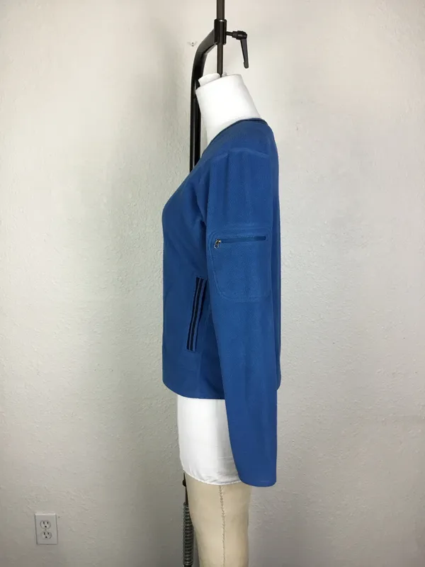 Patagonia Size M Rear Vintage Sweatshirt Women's Blue Fleece Soft Sweater Warm - Image 3