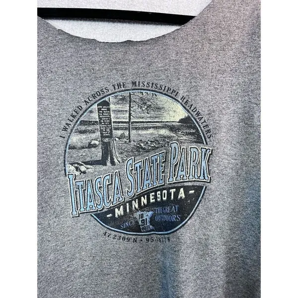 vintage itasca state park Sweater 90’s Look Minnesota M‎ L XL 46” Bust - Image 2
