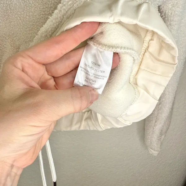 Anthropologie Bailey 44 Sherpa Jacket Teddy Pullover Relax Fit Cozy Off White XS - Image 6