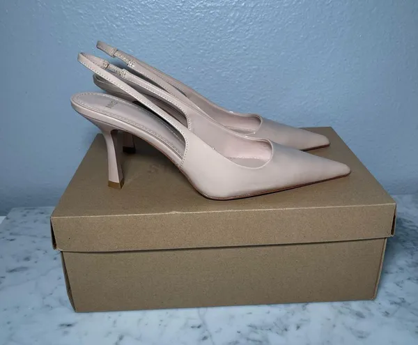 Mango Elegant Pink Slingback Heels - Image 5