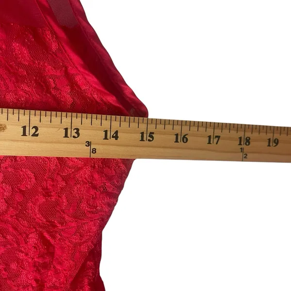 Secret Treasures Vintage 90s‎ Large Lace Sewuin Floral Sexy Babydoll Lingere Top - Image 8