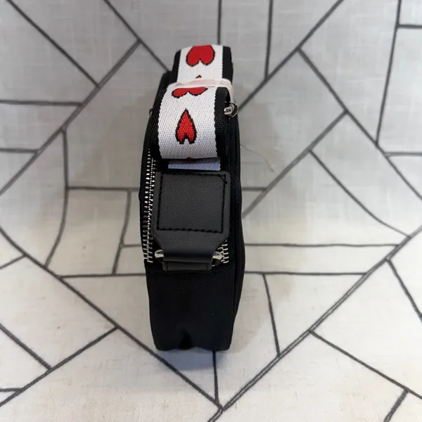 Brighton Crossbody Bag Small Black Heart Webbed Strap Camera‎ Bag - Image 3