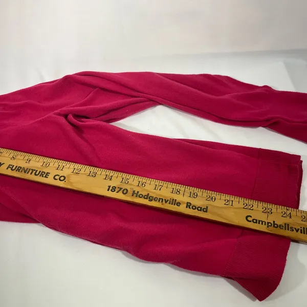 Old Navy V Neck Cardigan Women L Fuchsia Long Sleeve 100%‎ Cotton Button Up - Image 4