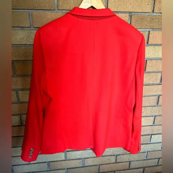 NWT J. Crew Regent Wool Blend Orange Blazer Single Button Jacket Women’s Size 16 - Image 6