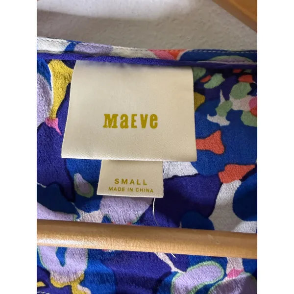 Anthropologie Maeve Floral Baby Doll Kimono Sleeve‎ Milla Blouse SMALL S - Image 3