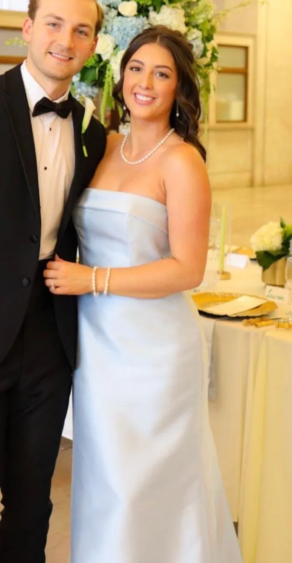 Dessy Mist Trumpet Gown Bridesmaid Dress - Image 4