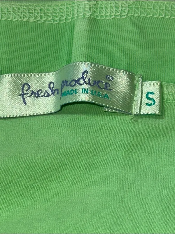 Fresh Produce Women’s Size S Lime Neon Green Cotton Blend Ruffle Hem Skirt - Image 3