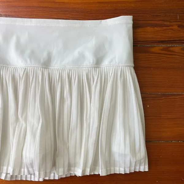 Athleta A-Game Pleated Mesh Skort White Balletcore Pickleball/Tennis/Golf-XL 🧡🎀 - Image 4