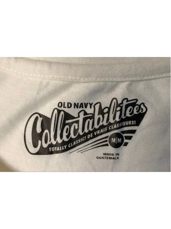 Old Navy Collectabilitees Snoopy Short Sleeve Graphic Tshirt M Off-White Retro - Image 3