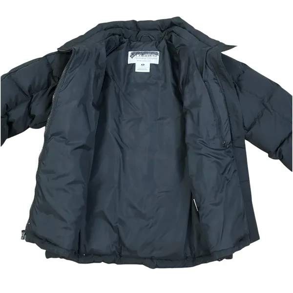 COLUMBIA Duck Down Puffer Jacket Women M Black Full Zip Light Everyday Travel - Image 6