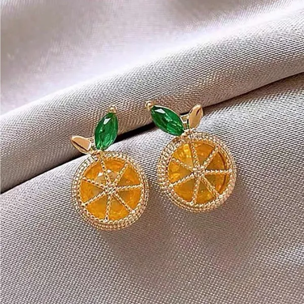 Lemon Earrings Gold - Image 5