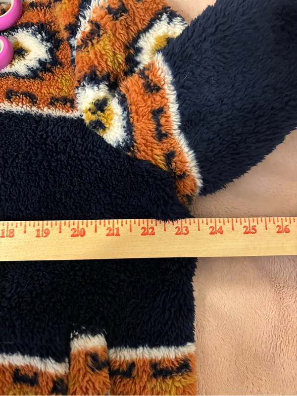 Lucky Brand Women’s L Aztec Sherpa Fleece Jacket Orange - Image 5