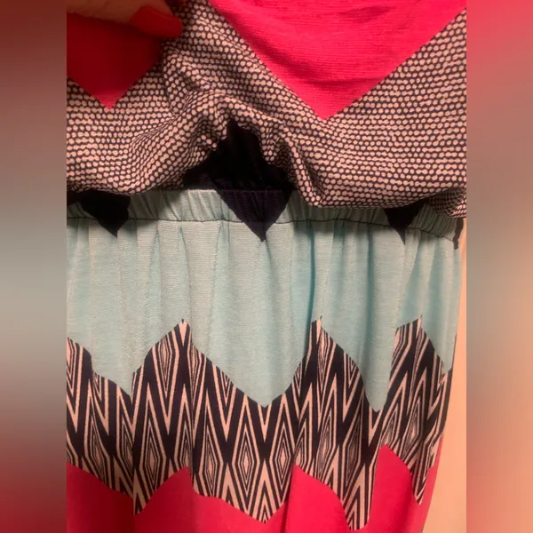 NWT Trixxi Strapless Colorful Chevron Print Maxi Sundress - Image 3