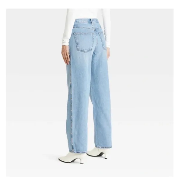 Universal Threads Mid-Rise 90s Baggy Studded Jeans - Image 3