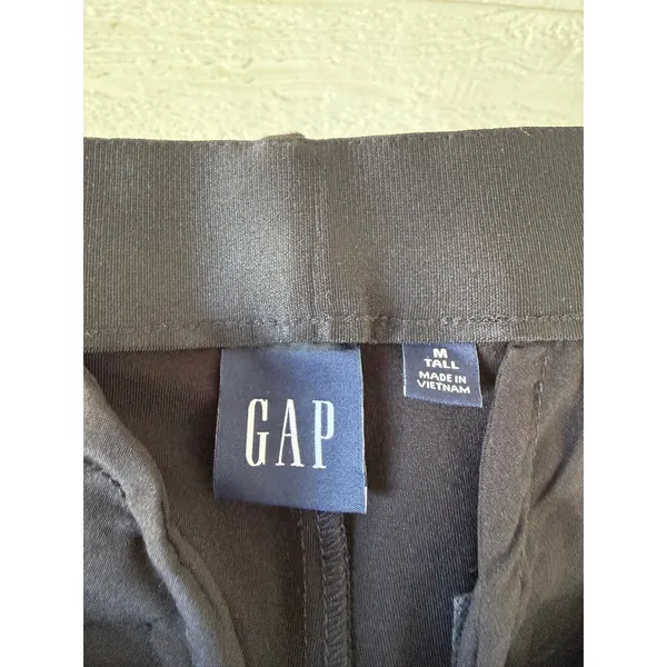 Gap Black High Rise Straight Leg Trousers Pants Size Medium Tall 856989-01-1 New - Image 3