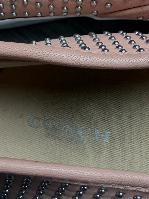Coach Maggie Studded Slip On Sneakers Blush Pink Leather Shoes Women’s 10B - Image 11