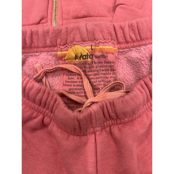 Aviator Nation Petal Pink Serape 6 Stripe Hoodie And Sweatpants Set Tracksuit - Image 14