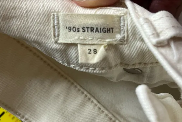 Madewell 90s Straight Women’s Jeans White Denim Size 28 High Rise - Image 7