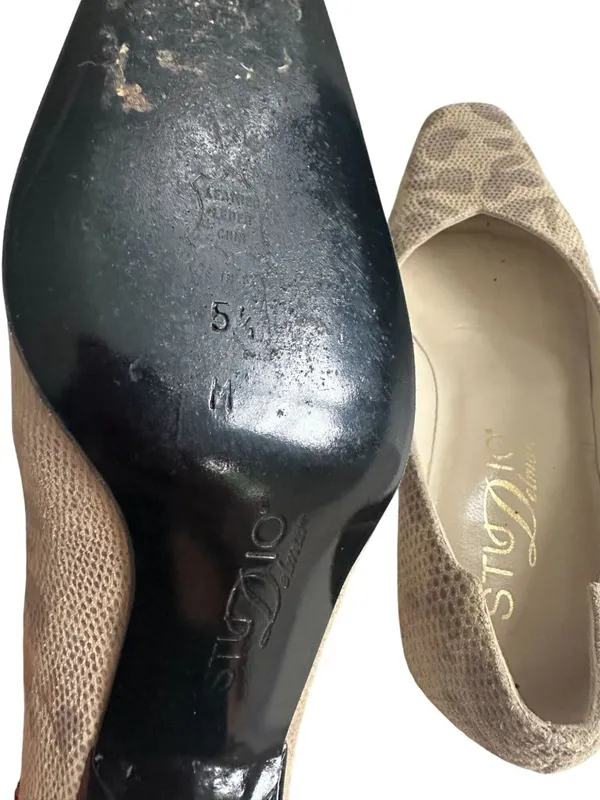 DELMAN Vintage Leather Kitten Heels Size 5.5 - Image 9
