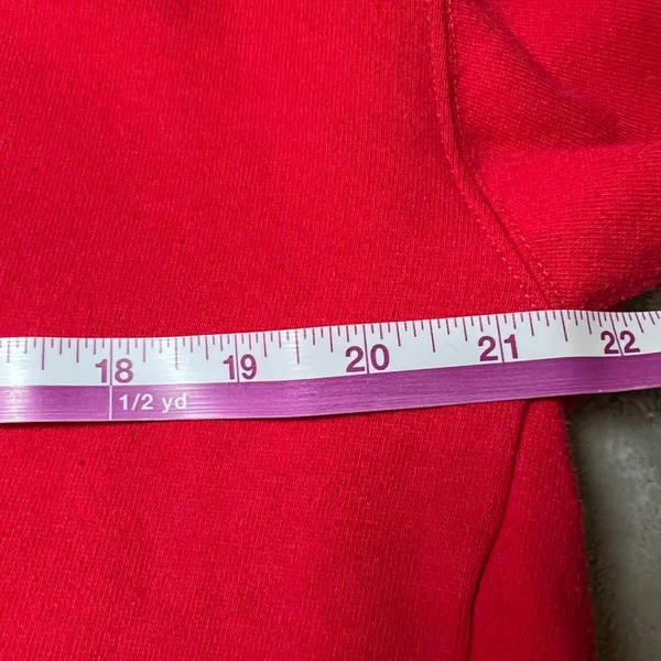Vintage Christmas Sweatshirt‎ Womens Medium Red Holidays Grandkids Bright - Image 11