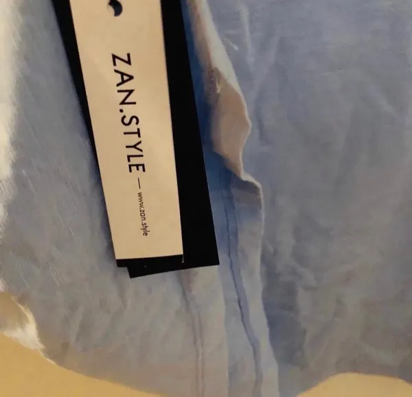 ZAN.STYLE Women’s tshirt blouse size large blue - Image 4