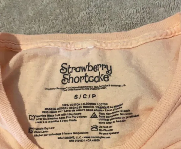 Strawberry Shortcake T Shirt Pink - Image 3