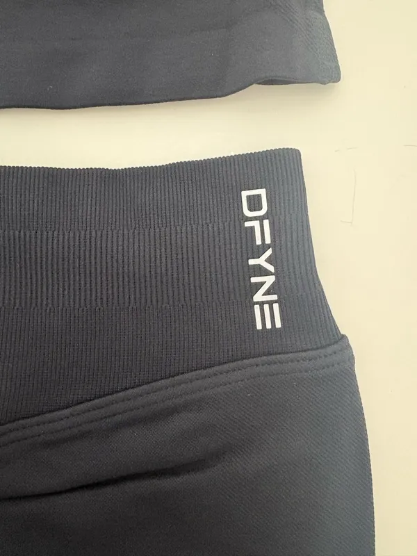 DFYNE set black small shorts and top new without tags - Image 4